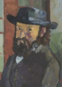 Mark Peppé, Detail of Cézanne Self Portrait 1879-82 (26x20 inches) Kunstmuseum, Bern, 2020