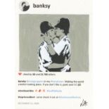 Laurence De Valmy, Banksy Kissing Coppers, 2020