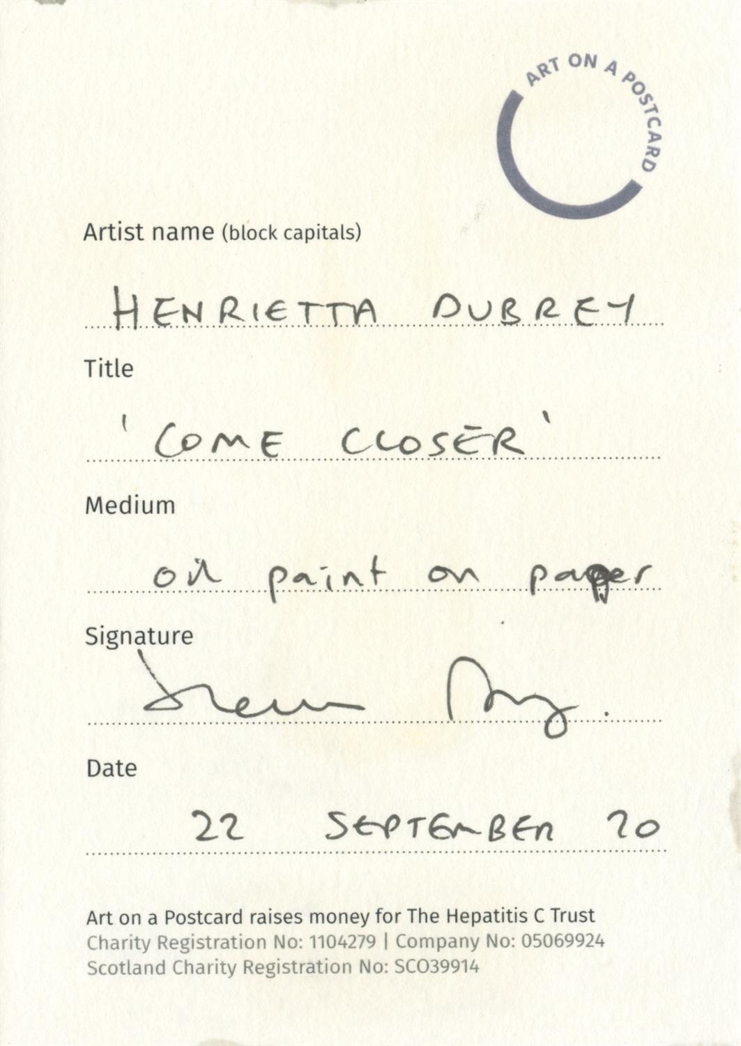 Henrietta Dubrey, Come Closer, 2020 - Image 2 of 3