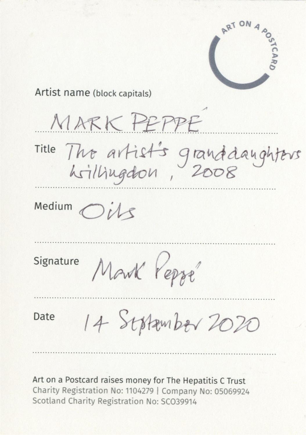 Mark Peppé, The artist's granddaughters, Willingdon, 2008, 2020 - Image 2 of 3