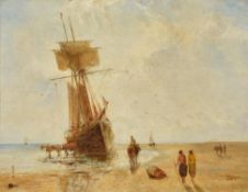 William Joseph J. C. Bond (British 1833-1926) , Setting sail, the farewell