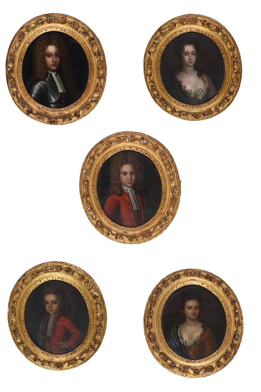 English School (17th century), Five Portraits of members of the Yate family of Arlington