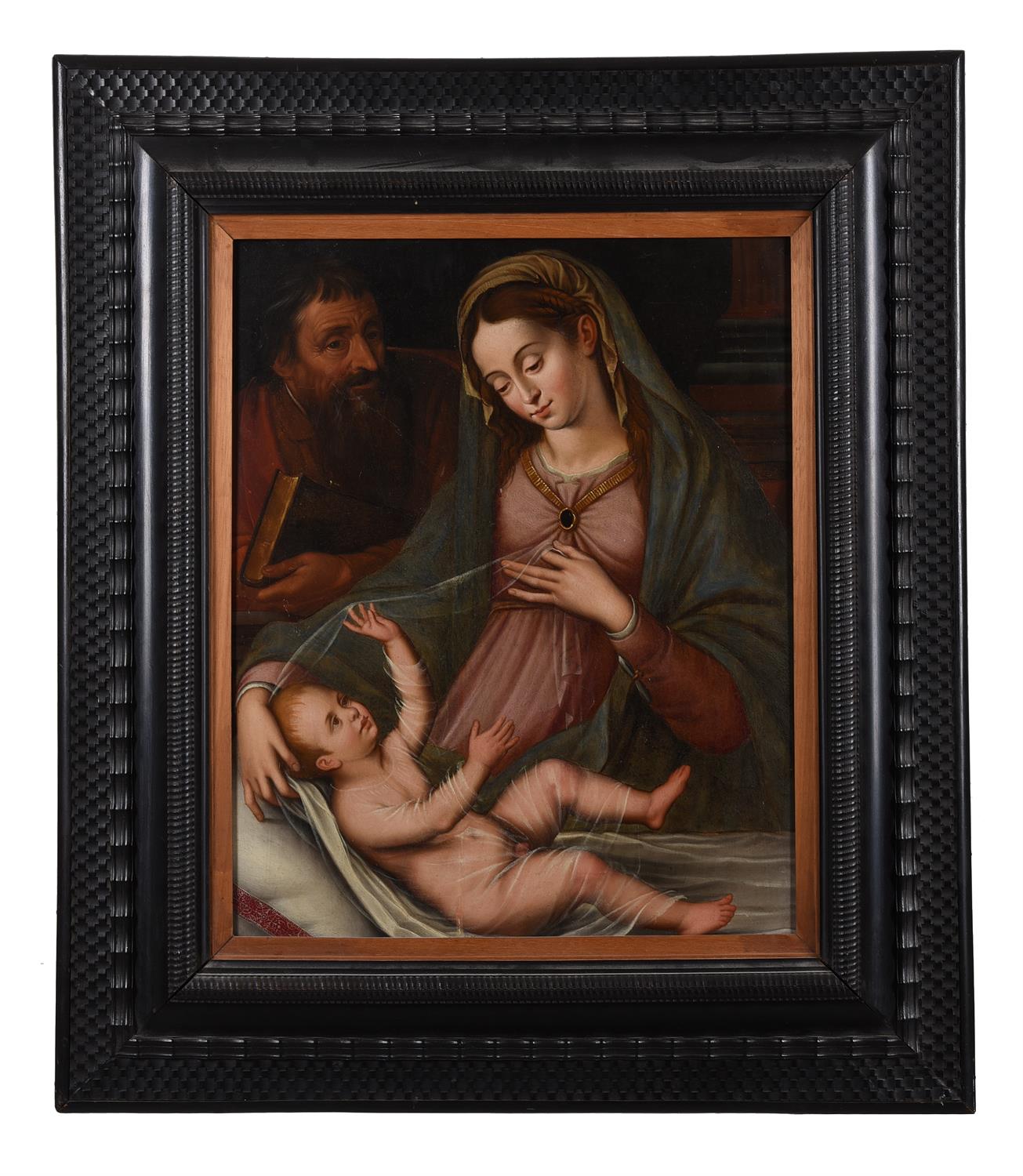 Follower of Denys Calvaert (Flemish circa 1540-1619), Holy Family - Image 2 of 3