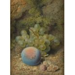 Frederick Thomas Baynes (British 1824-1874) , Still life of grapes and a plum