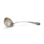 An early Victorian silver private die soup ladle by John Mortimer & John Samuel Hunt