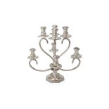 An Italian silver coloured eight light candelabrum by I. M. di Guerici