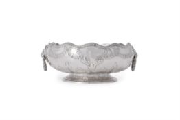 A silver large circular punch bowl by Elkington & Co.