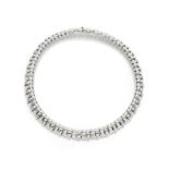 An 18 carat white gold collar necklace by Tiffany & Co.