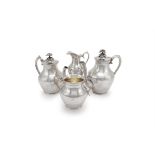 Y A Victorian silver four piece tea and coffee service by Derry & Jones