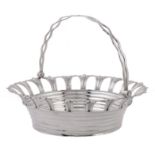 A George III silver circular basket by Richard Morton & Co.