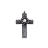 [Royal interest] A mid Victorian silver cross dedicated to the memory of Prince Albert