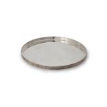 An Italian silver coloured circular tray by Brandimarte