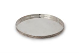 An Italian silver coloured circular tray by Brandimarte