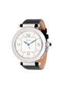 † Cartier, Pasha, ref. 2730, a stainless steel wrist watch