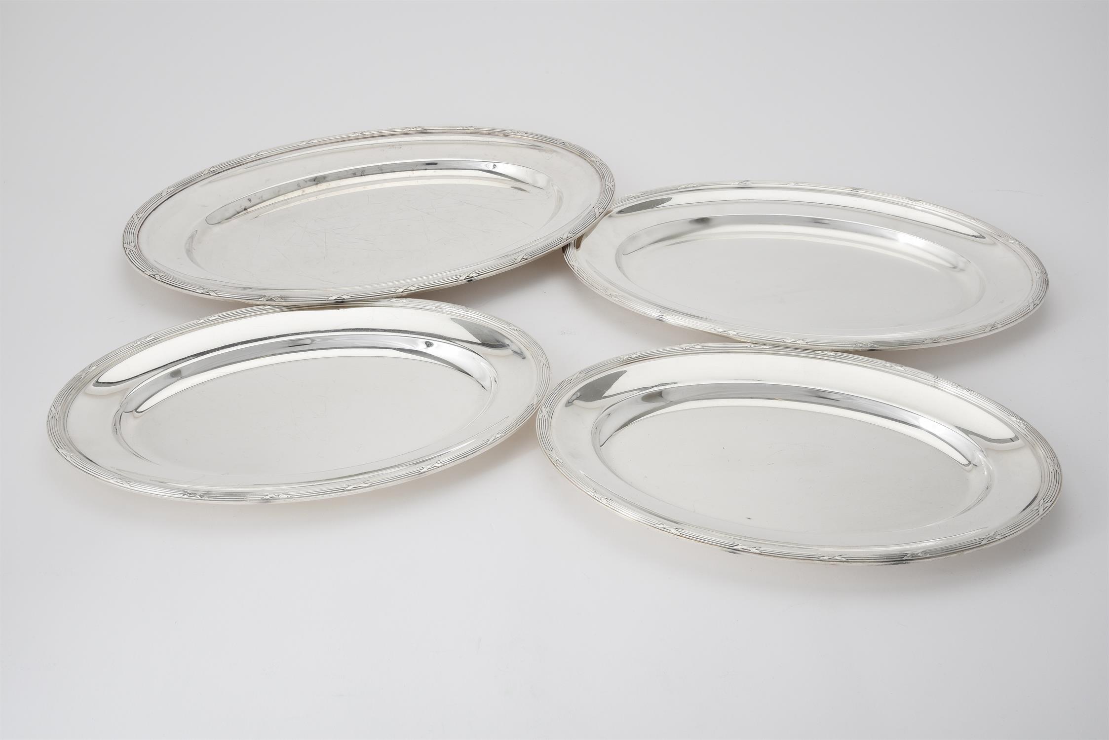 A French electro-plated part table service of plates, serving platters and trays - Image 5 of 8