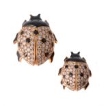 A pair of Coccinelle brooches by Cartier