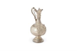 Y An Edwardian silver Armada pattern claret jug by Martin