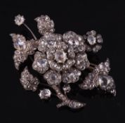 A Victorian floral spray brooch