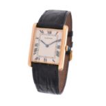 Cartier, Tank, a gold coloured wrist watch