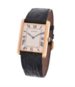 Cartier, Tank, a gold coloured wrist watch