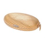An Italian gold coloured oval Melone evening purse