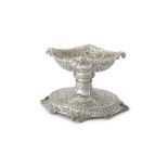 A late Victorian silver oval table centrepiece by Horace Woodward & Co. Ltd.