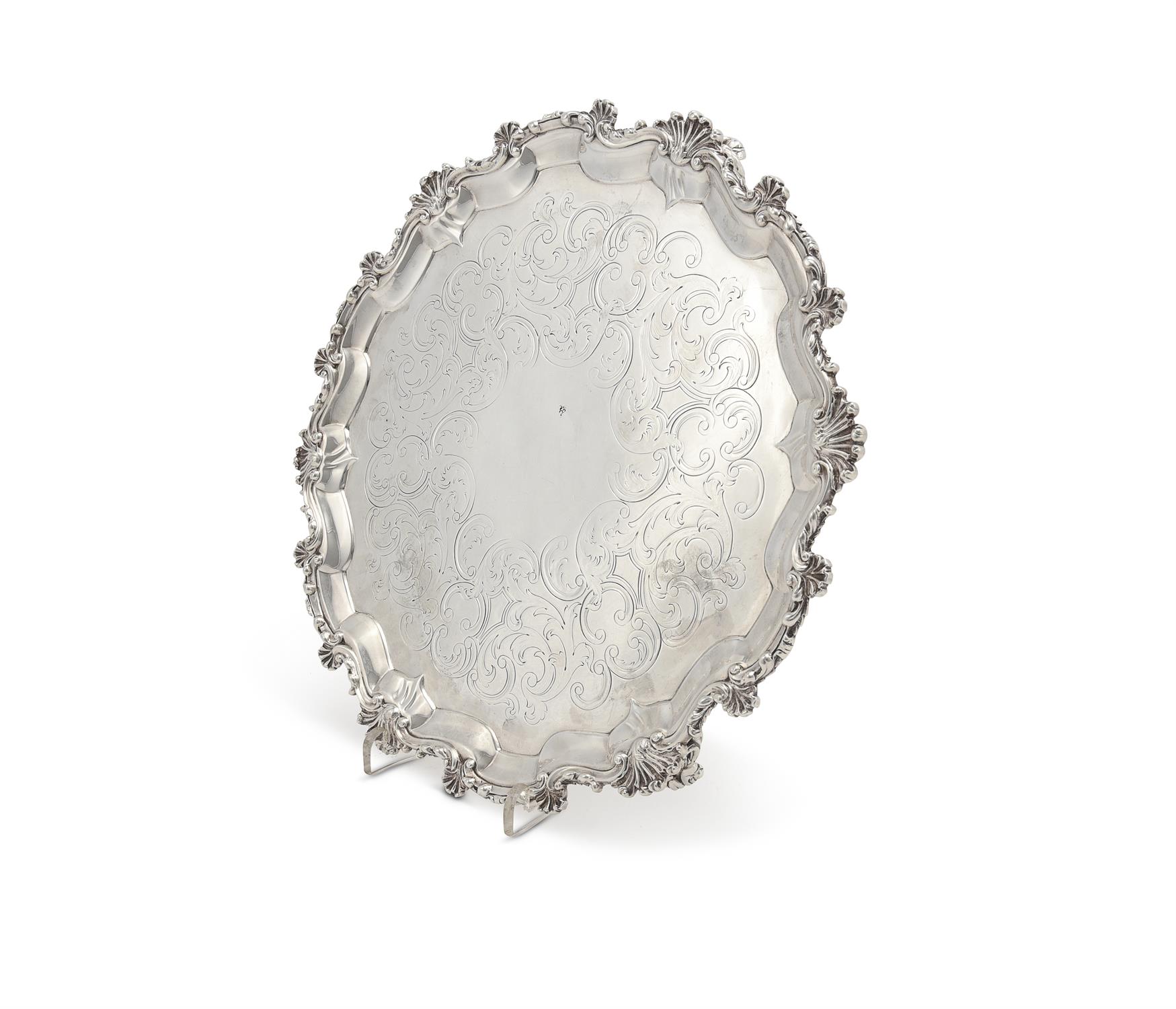 A Victorian silver shaped circular salver by Samuel Hayne & Dudley Cater - Image 2 of 3