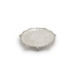 A late George III silver shaped circular salver by William Burwash