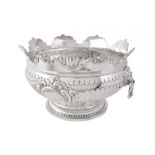 A silver Monteith type punch bowl by The Goldsmiths & Silversmiths Co. Ltd