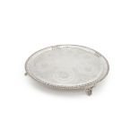 A Victorian silver circular salver by Goldsmiths Alliance Ltd. (Samuel Smily)