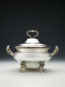 A late George III silver circular soup tureen and cover by Robert Garrard I