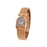 Cartier, Cloche, a lady's 18 carat gold bracelet watch