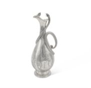 A Victorian silver slender baluster claret jug by Barnard & Sons Ltd