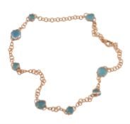 A turquoise and rock crystal necklace Capri by Pomellato