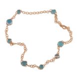 A turquoise and rock crystal necklace Capri by Pomellato