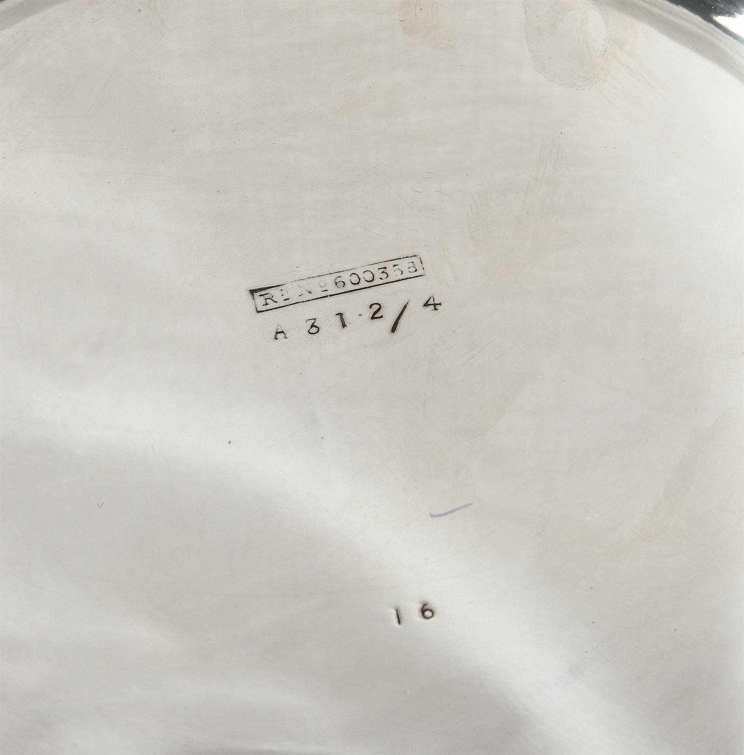A silver shaped circular centre bowl by James Dixon & Sons - Image 3 of 4