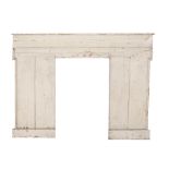 A cream painted wood fire surround