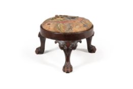 A George II mahogany stool