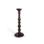 A William & Mary walnut torchere stand