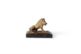 An Italian or French gilt bronze model of the Uffizi Boar after the Antique