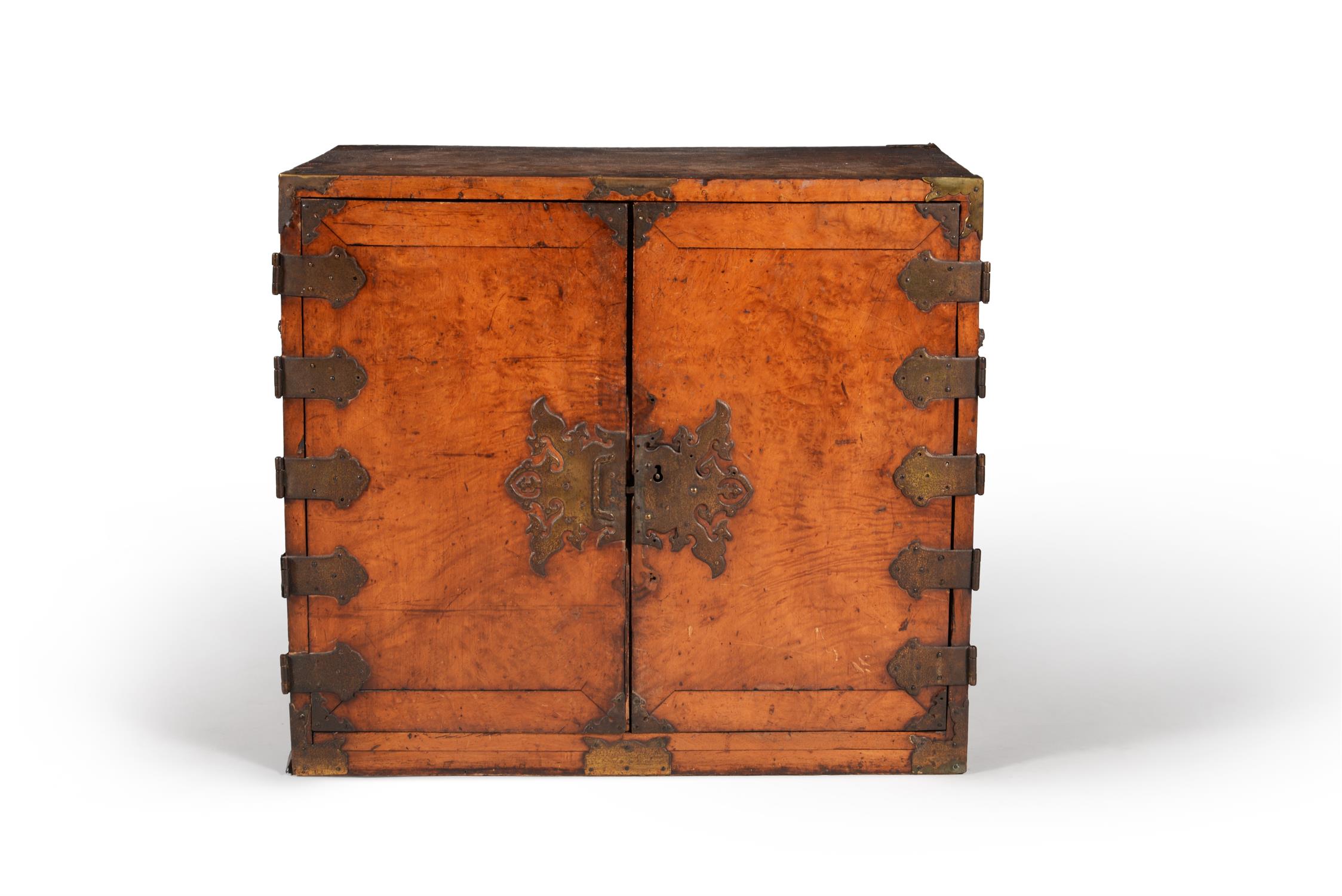A Dutch Colonial exotic hardwood and brass mounted cabinet - Image 3 of 8