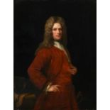 English School (18th century), Portrait of a gentleman in a red tunic and jacket