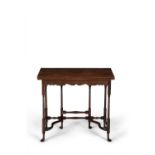 A George II mahogany spider leg tea table or writing table