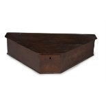 An oak tricorn hat box