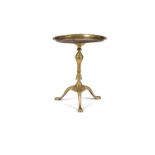A George II brass tripod table