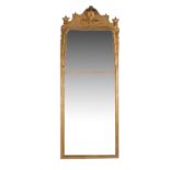 A George I gilt gesso and giltwood wall mirror