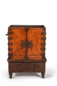 A Dutch Colonial exotic hardwood and brass mounted cabinet