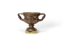 A gilt bronze model of the Warwick vase