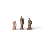 Two Italian tinted terracotta models of Classical figures