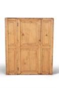 A pine wall hanging cupboard